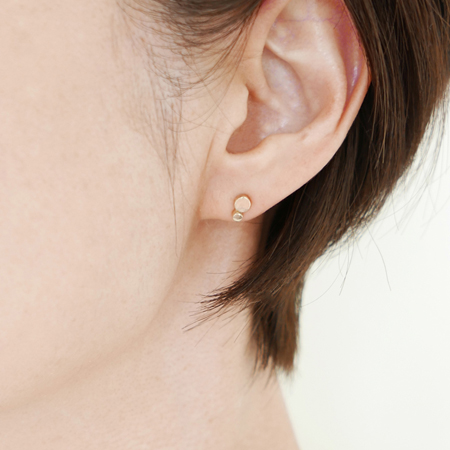 Double Dot 14K Gold Earrings