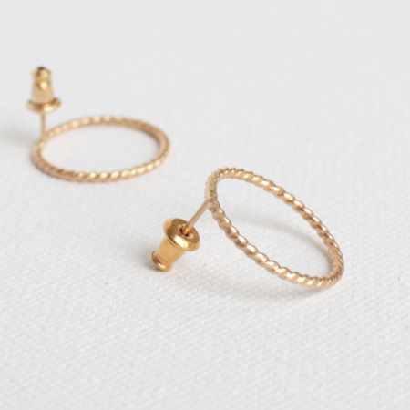 Medium Hoop 14K Gold Earrings