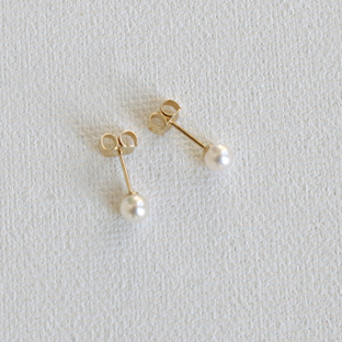 White Akoya Pearl 14K Gold Earrings