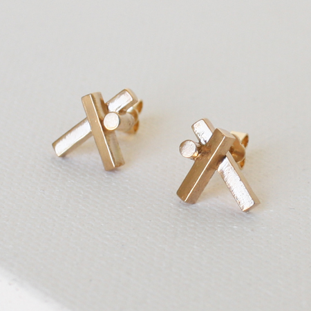 Pillars 14K Gold Earrings