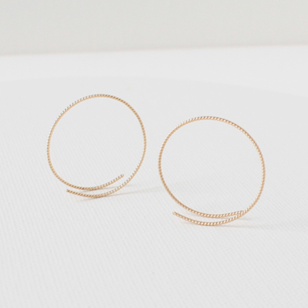 Eternal Hoop 14K Gold Earrings